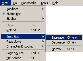 text size guide